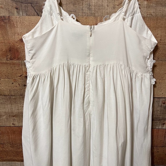 Versona White Crochet Lace Trim Babydoll Sundress Size Large - Picture 9 of 13
